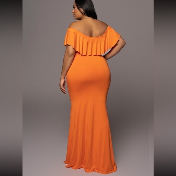 NEW JLUXLABEL Chocolate Brown Ruffle Maxi Dress - Picture 7 of 11